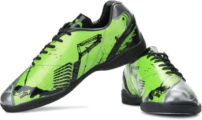 Nivia Oslar Futsal Football Shoes For Men - Buy Dark Grey, Green Color Nivia Oslar Futsal