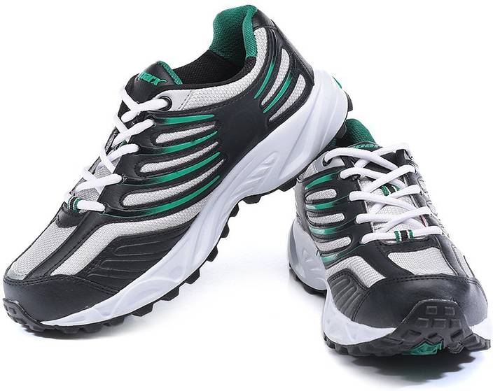 sparx men's sports running shoes black green