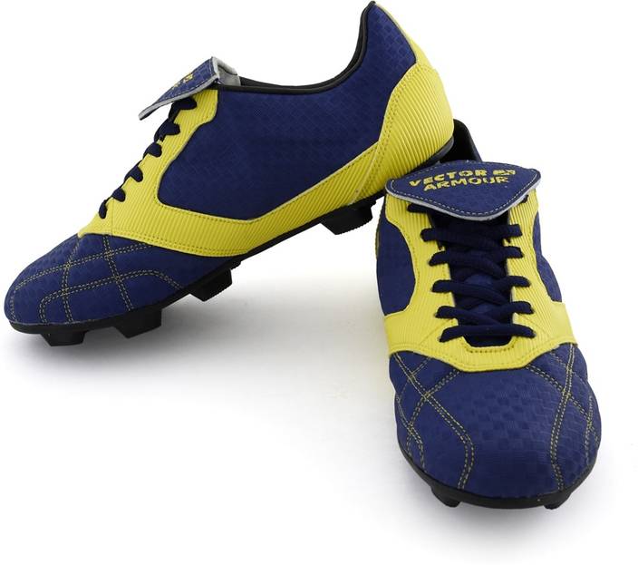 Vector X Armour Football Shoes For Men - Buy Blue&Yellow ...