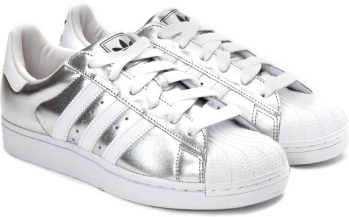 adidas originals superstar 2 w silver white womens