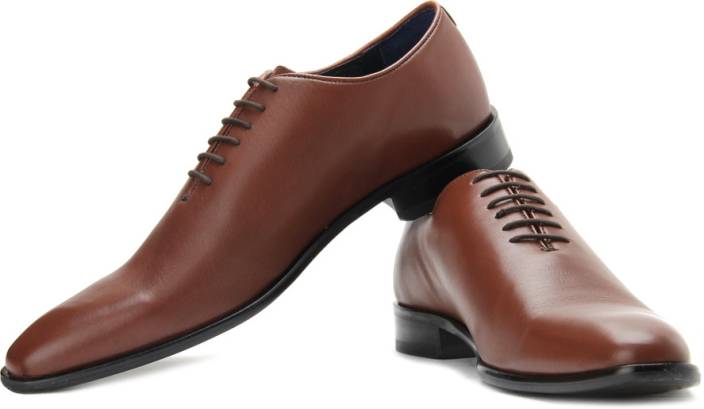 Louis Philippe Lace Up Shoes For Men - Buy Brown Color Louis Philippe ...