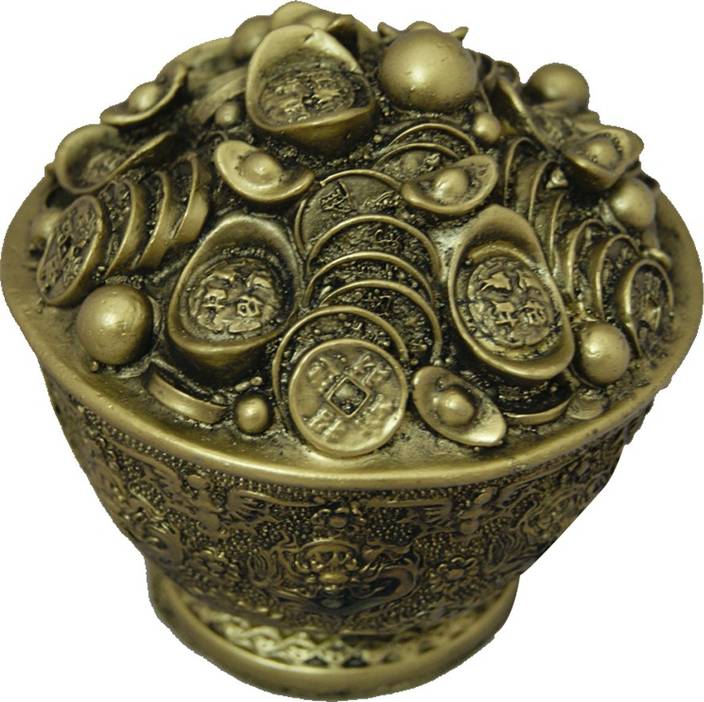 Aaradhi Feng Shui Lucky Wealth Vase Decorative Showpiece 11 Cm
