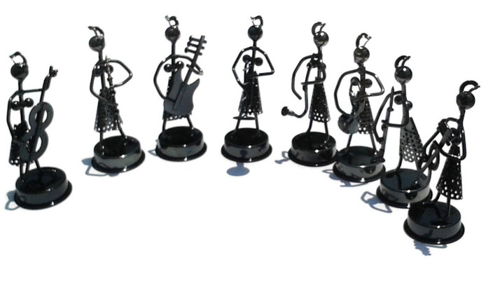 5/" Metal Nuts And Bolts Musician Figurine Figure Pen Holder Music Gift