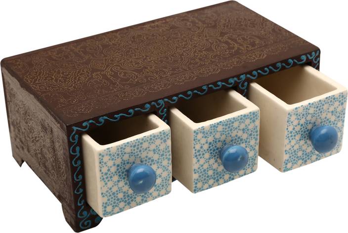 Alisha Trading Company Atc Handcrafted Wooden Chest Ceramic Drawer