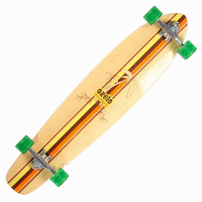 Oxelo by Decathlon Hawaii Bamboo Longboard 31 inch x 8 inch Skateboard