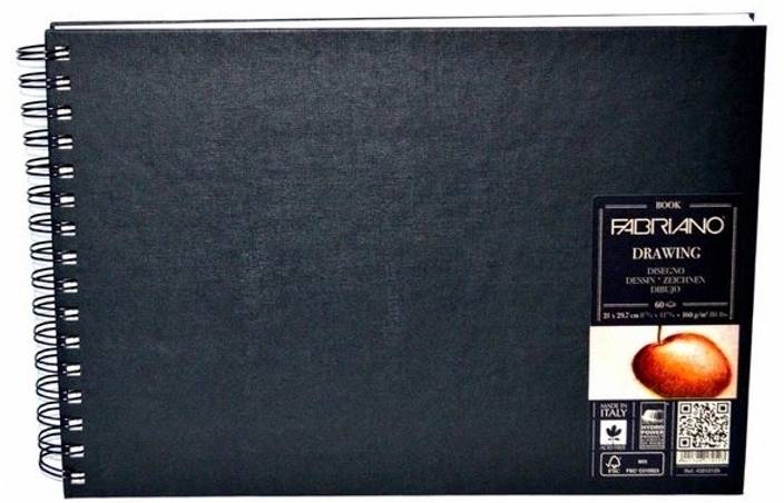 Fabriano Drawing Book Spiral Bound Landscape A4 Sketch Pad 