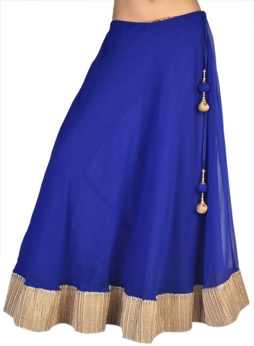 9rasa Solid Women's Broomstick Blue Skirt Buy Blue 9rasa Solid Women