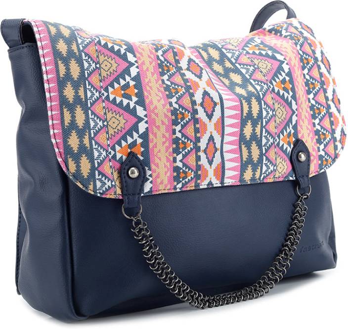 Fastrack Women Casual Multicolor PU Sling Bag Blue - Price in India | 0