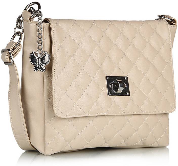 Erflies Women Casual Beige Pu Sling Bag Cream Price In India Erflies Women Casual Beige Pu Sling Bag
