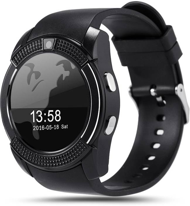black smart watch