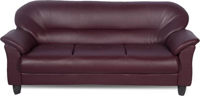 Rej Interio Jem Leather 3 Seater Sofa Price In India Rej Interio Jem Leather 3 Seater Sofa
