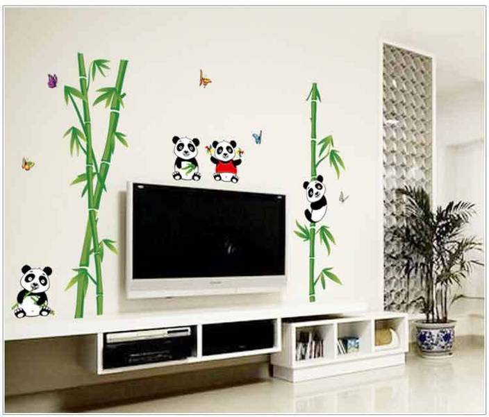 Oren Empower Panda And Bamboo Home Decorative Wall Sticker