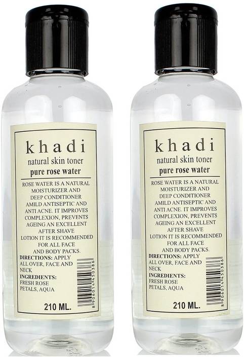 Khadi Natural Pure Rose Water Natural Skin Toner Pack Of 2