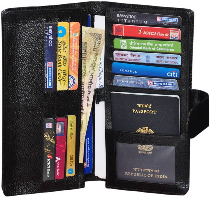 Gleam 100 Genuine Leather Travel Passport Case / Debit & Credit Card