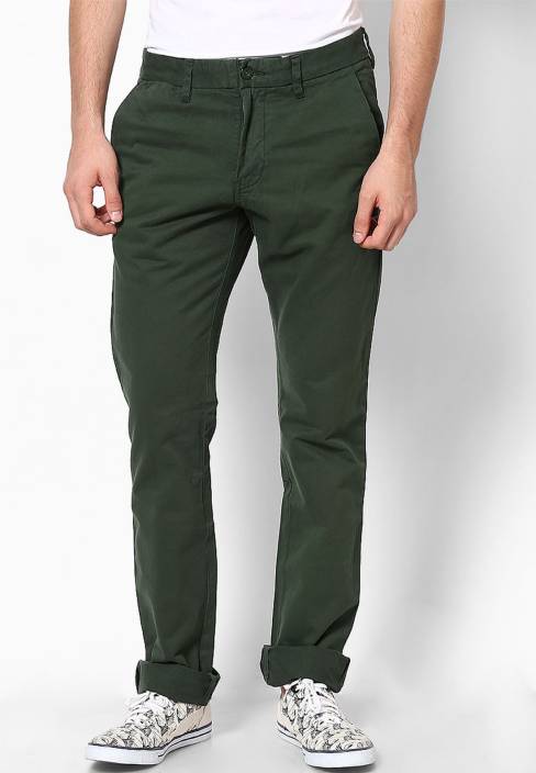 Phoenix Regular Fit Men's Dark Green Trousers - Buy Olivegreen Phoenix ...