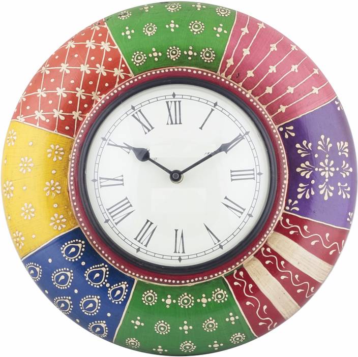 Swagger Analog Wall Clock (Multicolor, With Glass)