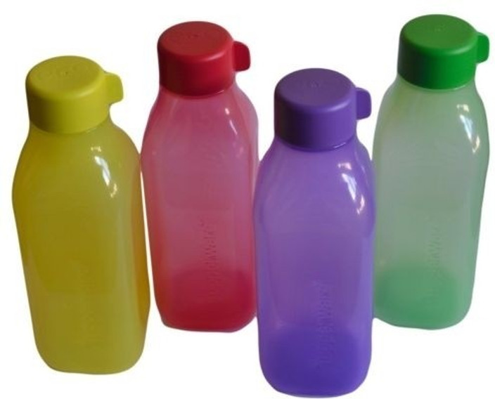 Tupperware Eco 500/ ml Square Water Bottle Set of 4