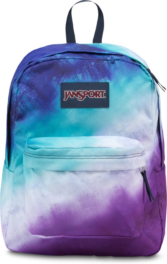 blue and purple jansport backpack