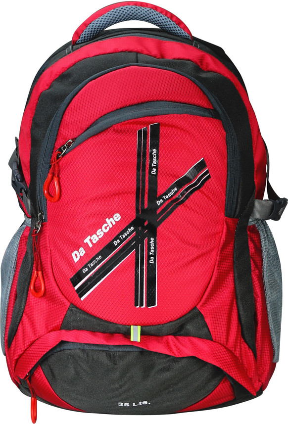 backpack with a red cross