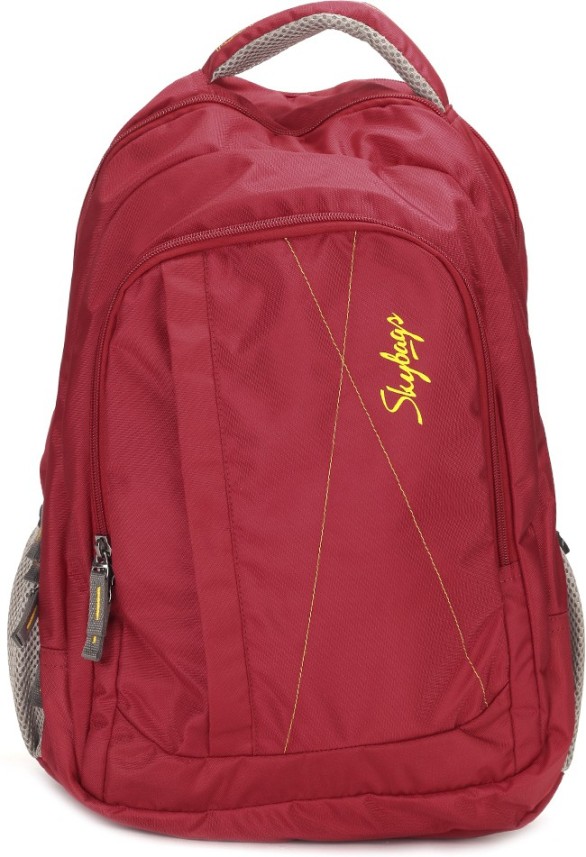 skybags red backpack