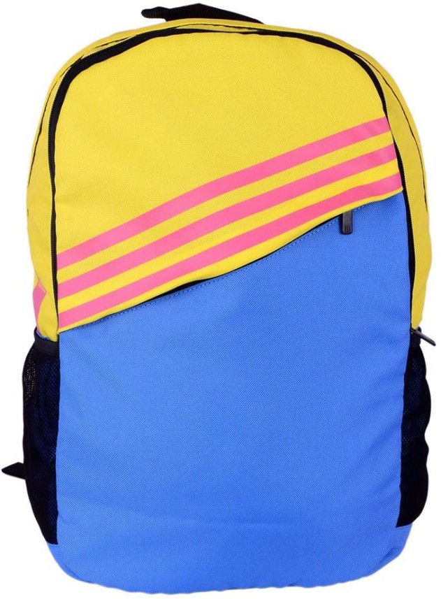 blue and yellow adidas backpack