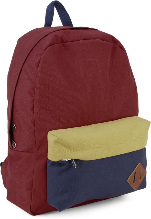 vans skooled backpack blue red yellow