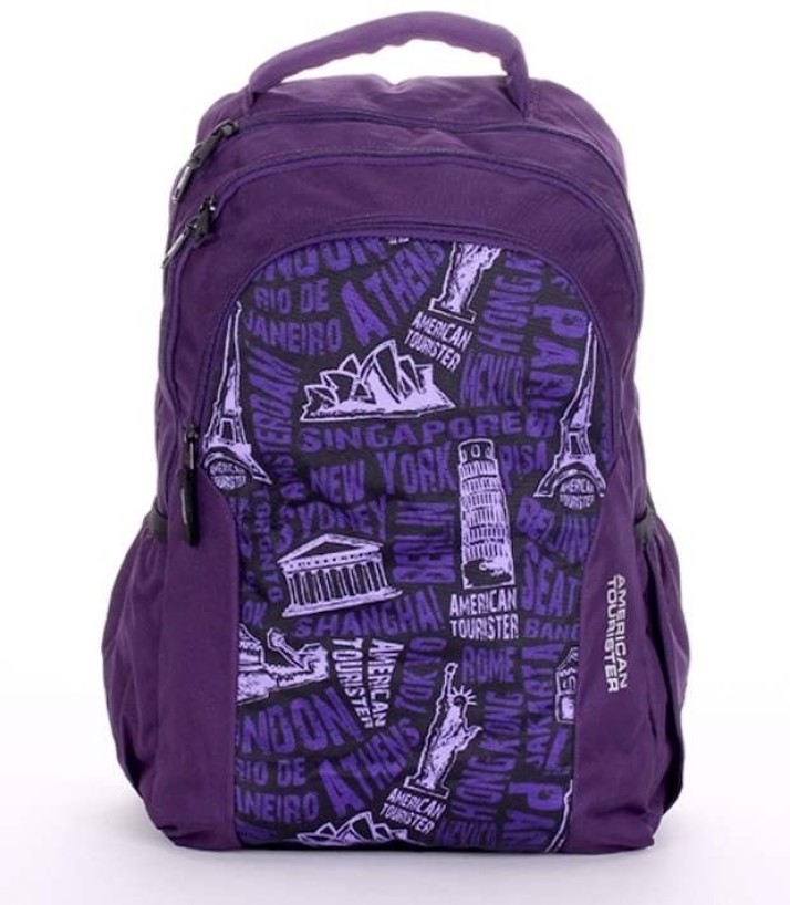 american tourister purple bag