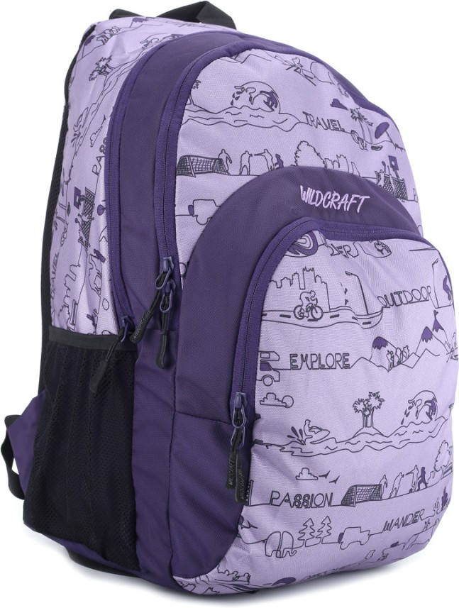 wildcraft purple backpack