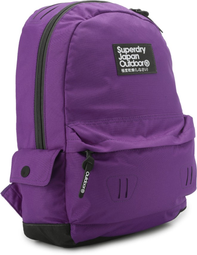 purple superdry bag