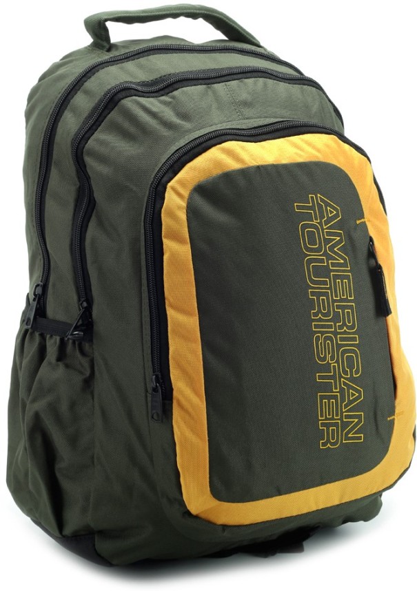 american tourister olive green backpack