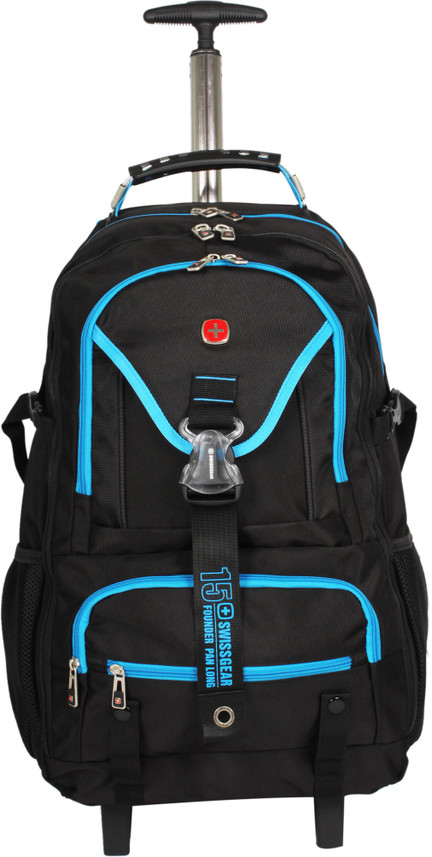 swiss military 45 ltrs black laptop trolley bag