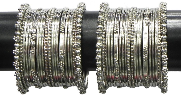 silver metal bangles