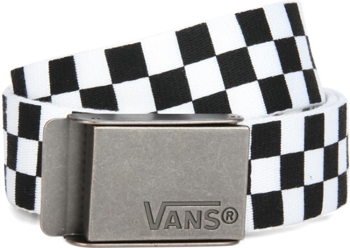 black and white vans belt