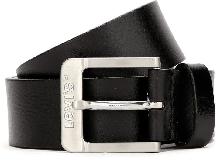 levi's black leather belt