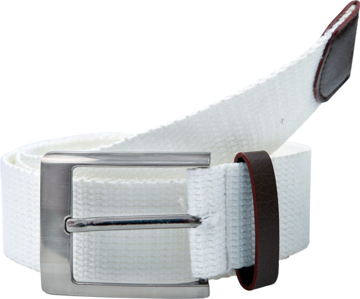 white canvas belt