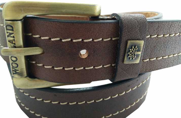 Woodland Men Casual Brown Genuine Leather Belt Brown Price In