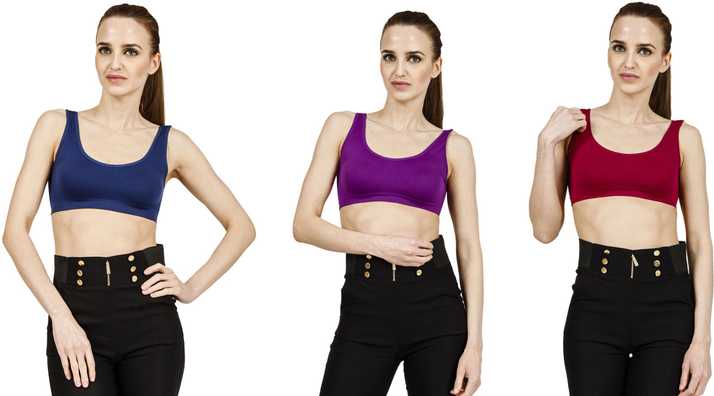 La Melodia Bebe Women Sports Non Padded Bra Buy Purple Maroon Blue La Melodia Bebe Women Sports Non Padded Bra Online At Best Prices In India Flipkart Com