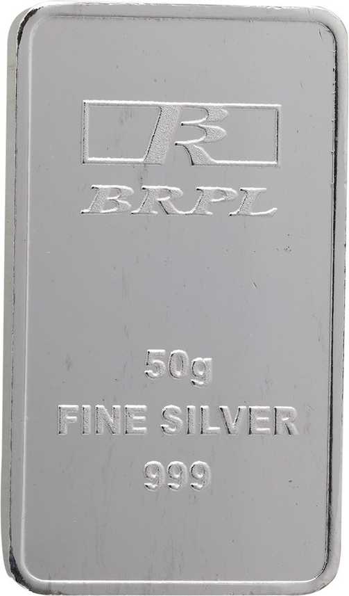Bangalore Refinery Brpl 50 Gram Silver Bar S 999 G Bangalore Refinery Brpl 50 Gram Silver