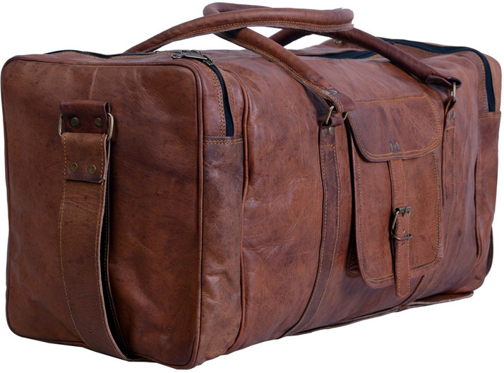 leather travel duffel