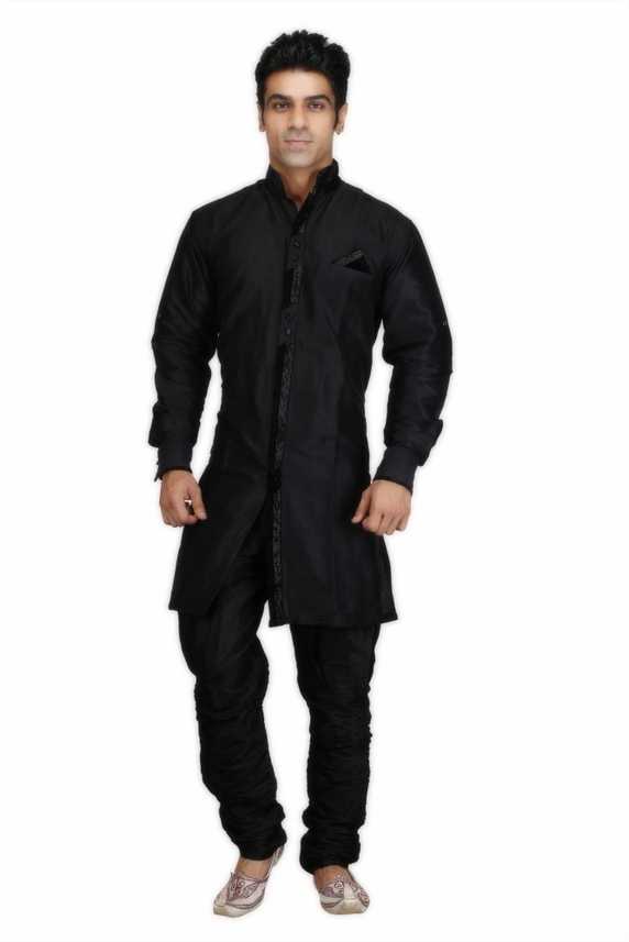 Royal Men Kurta And Churidar Set Buy Black Royal Men Kurta