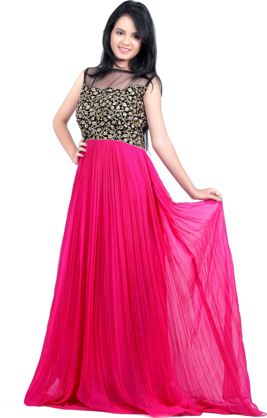 pink gown flipkart