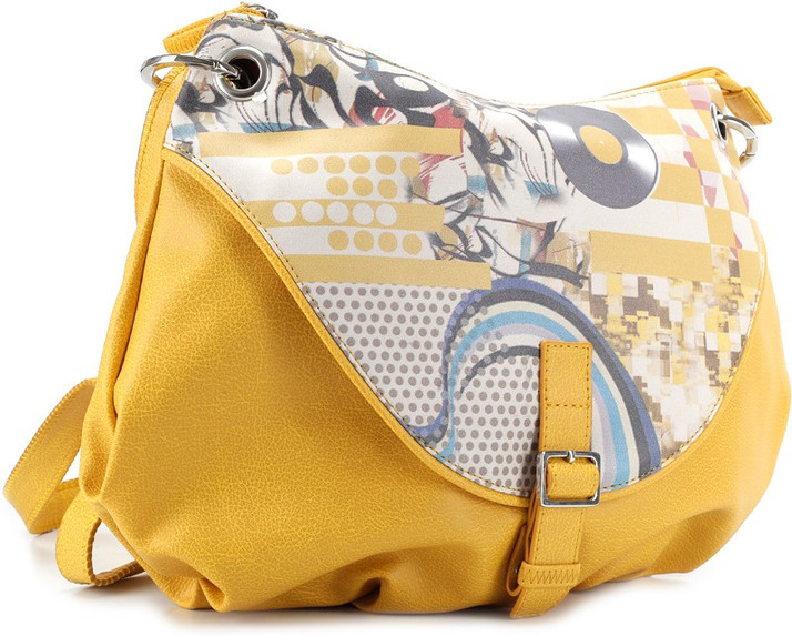 baggit yellow sling bag