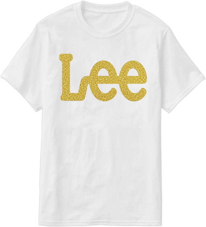 Printed Men Round Neck White, Gold 