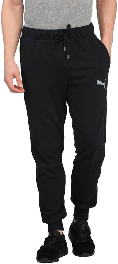Puma solid men's black track pants Clearance