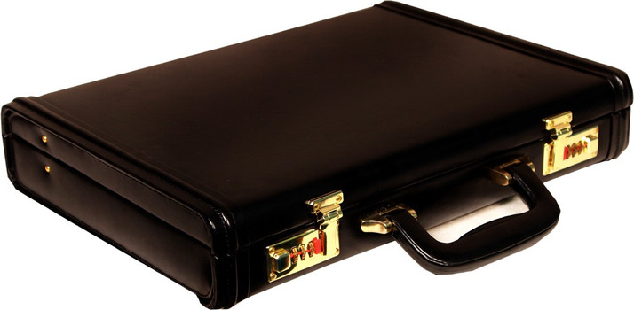 sleek leather briefcase