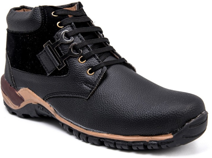 macys mens black boots