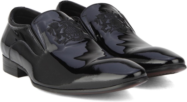 pavers black patent shoes