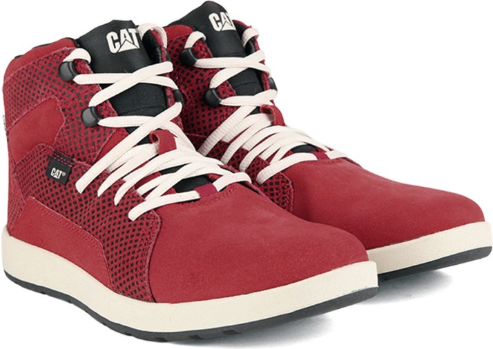 caterpillar shoes red