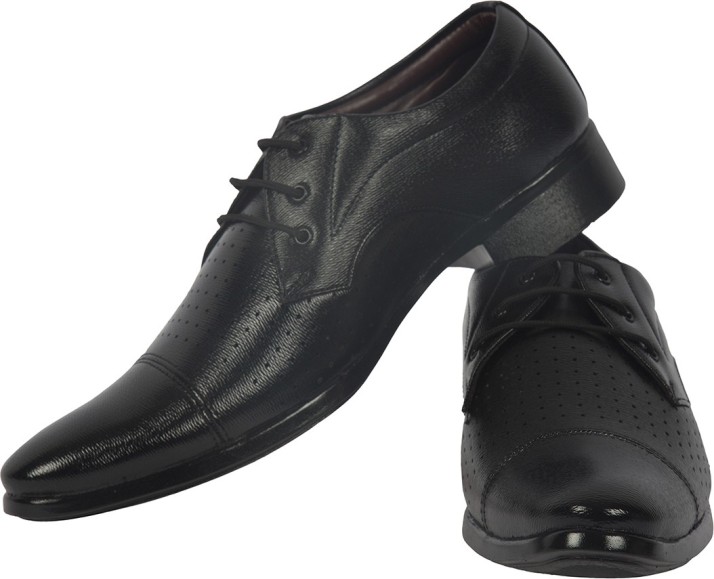 flipkart black formal shoes