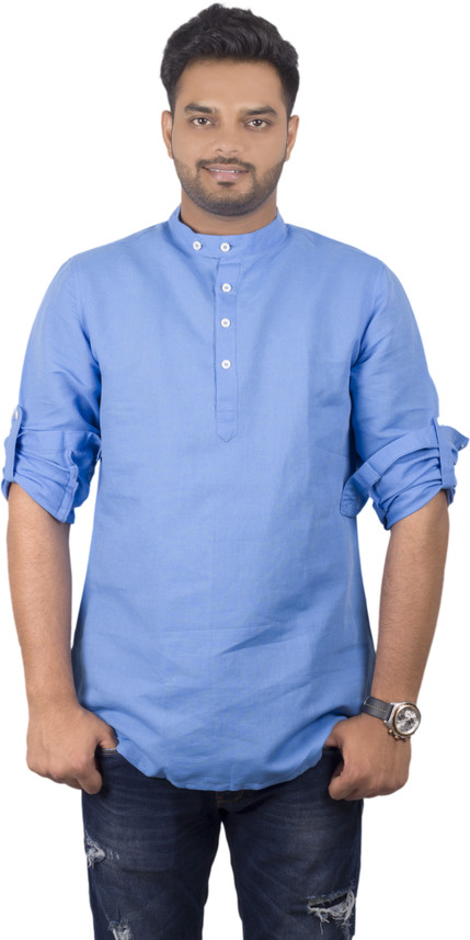 Leebazone Men Solid Straight Kurta 